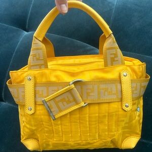 Fendi Vibrant Yellow Tote Bag
